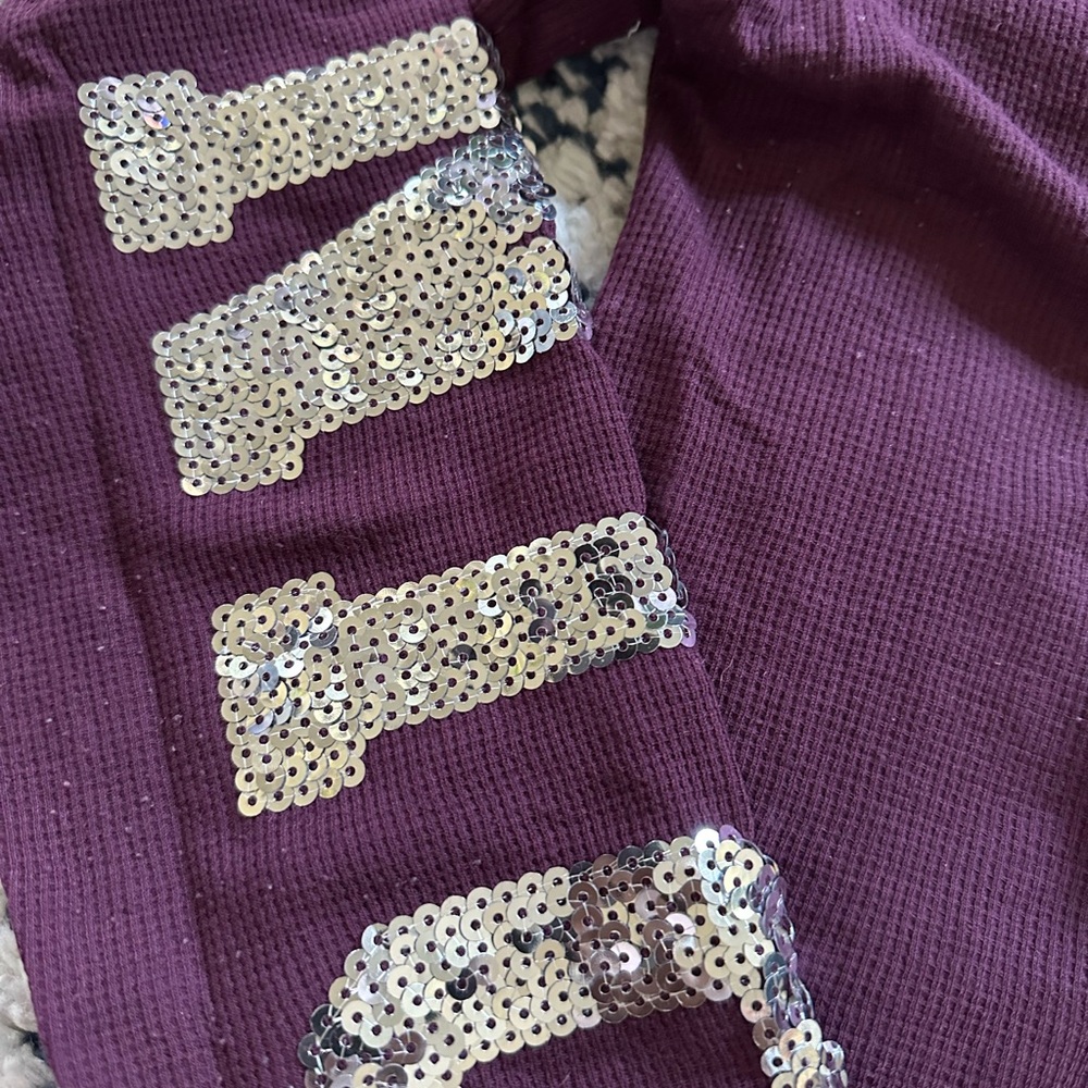 Victoria's Secret Pink Bling Maroon Onesie - Picture 4 of 13